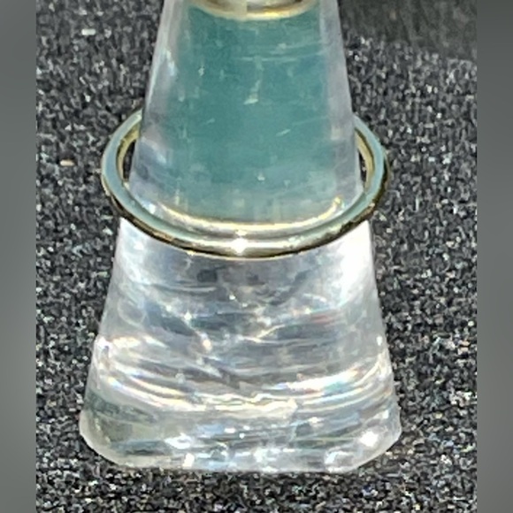 Amazonite Chalcedony 18k Gold Clad Fancy Cut Wholesale Gemstone Rectangle Ring - Picture 4 of 6